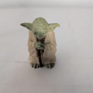 Vintage 1996 Star Wars Yoda Applause Mini PVC Action Figure Beige Green Toy